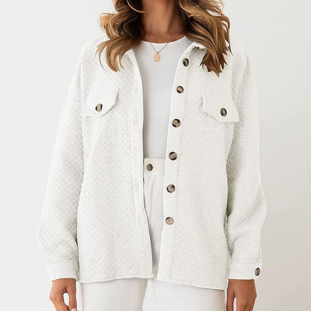 Lodowylabedz 2023 jesienno-zimowa nowa damska jednokolorowa diamentowa kieszonkowa lekka kurtka na co dzień