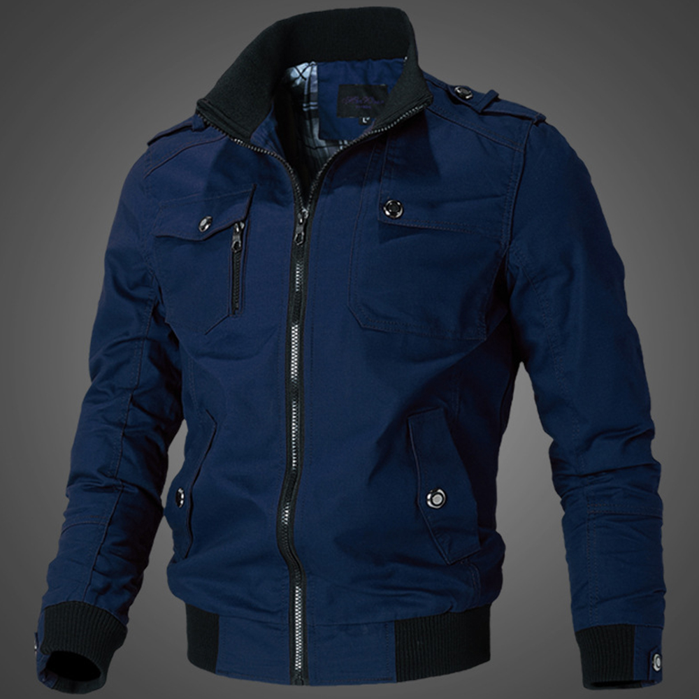 Lodowylabedz Męska kurtka młodzieżowa ze stójką na wiosnę i jesień