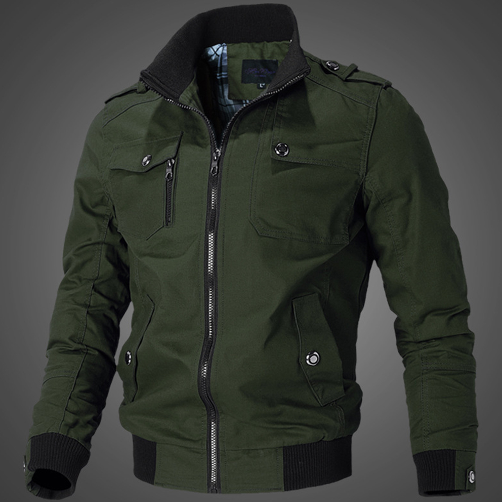 Lodowylabedz Męska kurtka młodzieżowa ze stójką na wiosnę i jesień