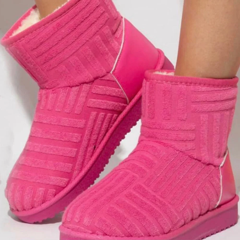 Lodowylabedz Nowe, jesienne i zimowe damskie śniegowce, polarowe, w jednolitym kolorze, o średniej grubości