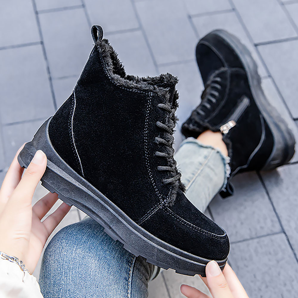 Lodowylabedz 2023 damskie sznurowane pluszowe ciepłe buty na śnieg