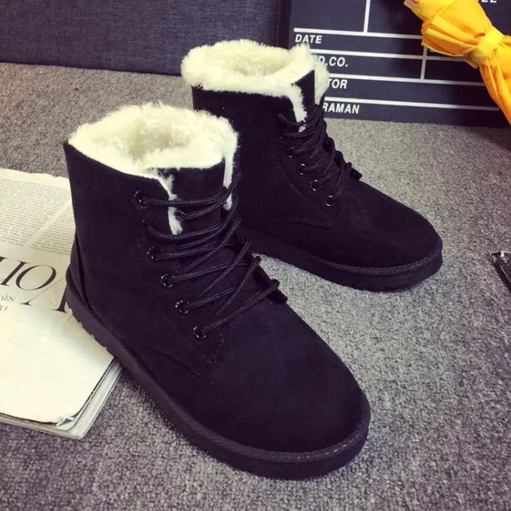 Glückbox™ Winter Schneestiefel Damen Stiefeletten warme Baumwollschuhe