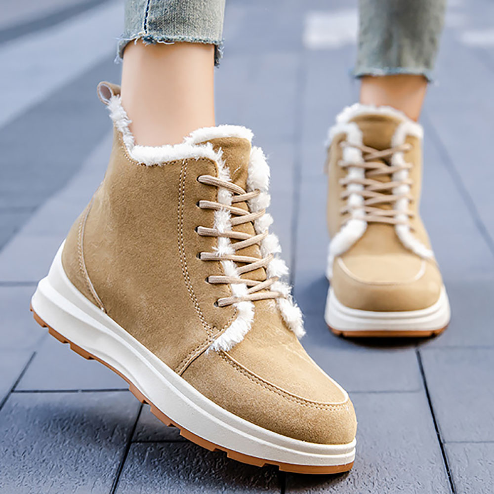 Lodowylabedz 2023 damskie sznurowane pluszowe ciepłe buty na śnieg
