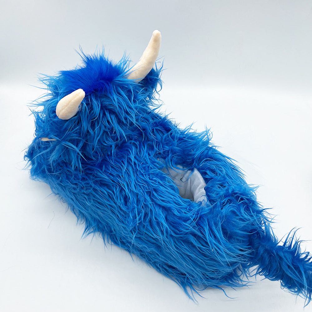 Gioiacombo™ Nowe, ciepłe i wygodne pluszowe kapcie w kształcie szkockiego jaka