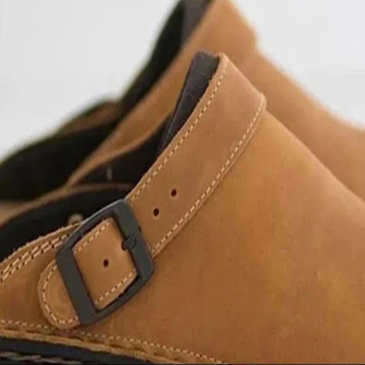 Prikkdans™ Menns store uformelle, store firkantede tå-loafers i skinn