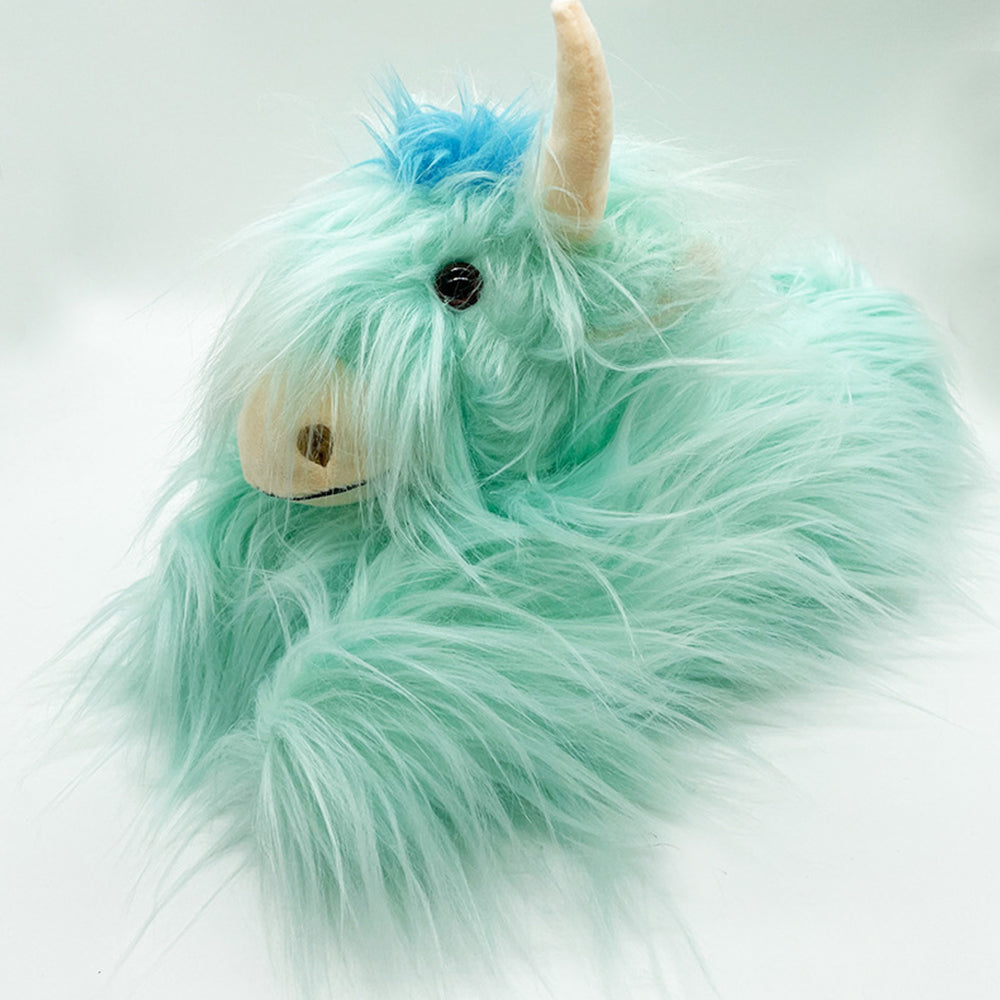 Gioiacombo™ Nowe, ciepłe i wygodne pluszowe kapcie w kształcie szkockiego jaka