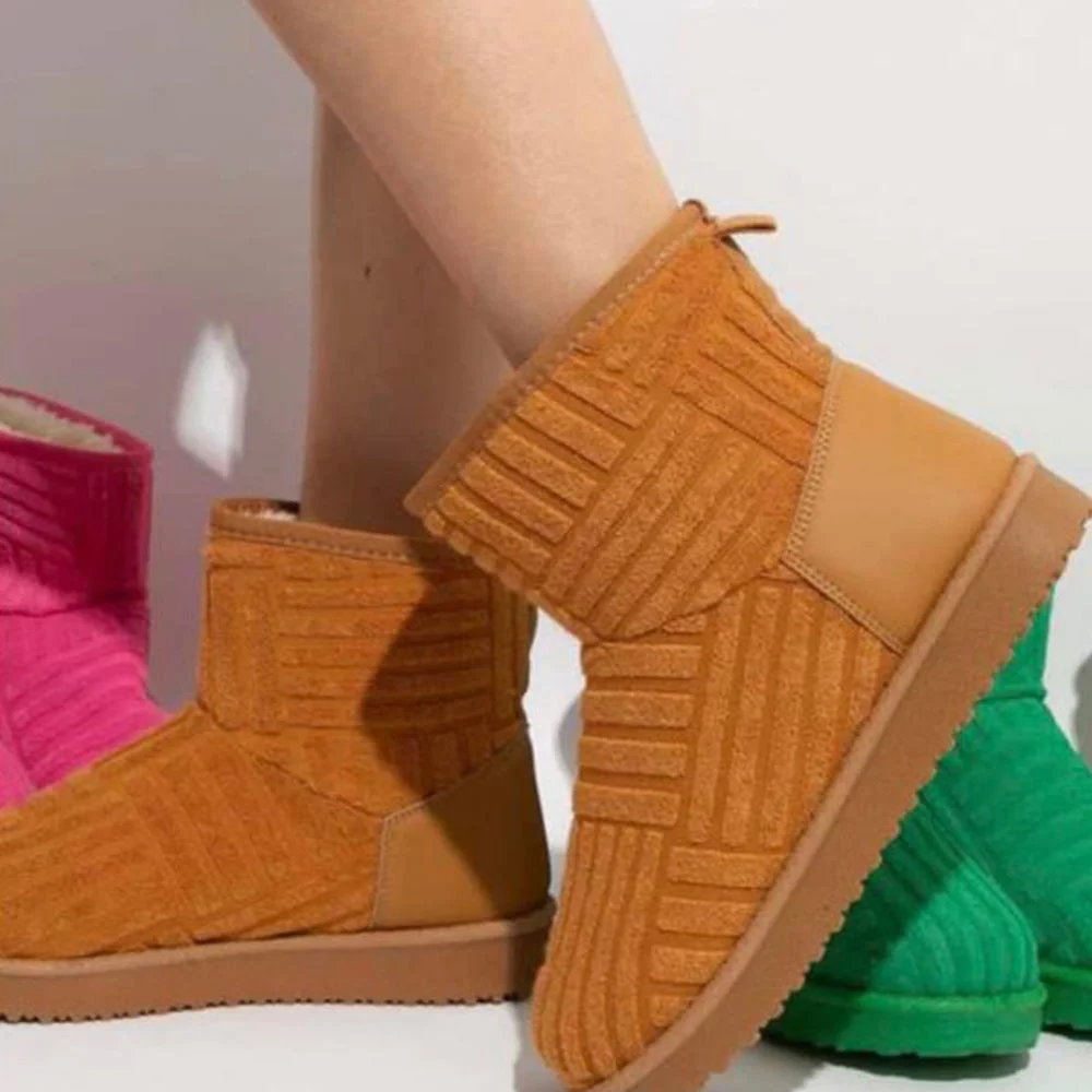 Lodowylabedz Nowe, jesienne i zimowe damskie śniegowce, polarowe, w jednolitym kolorze, o średniej grubości