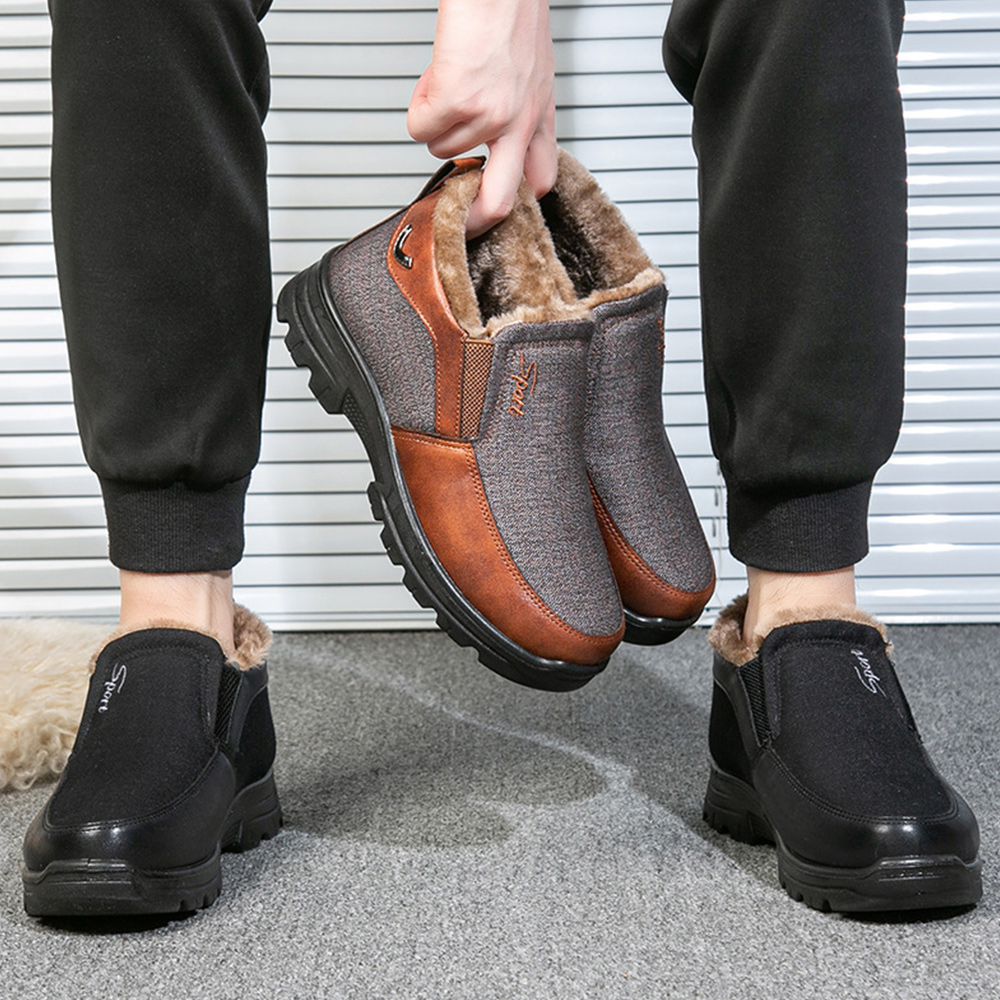 🤩 50% OFF - HOT SALE 🔥 Men's winter anti-slip fleece warm and slip-on outdoor sports shoes 🍂