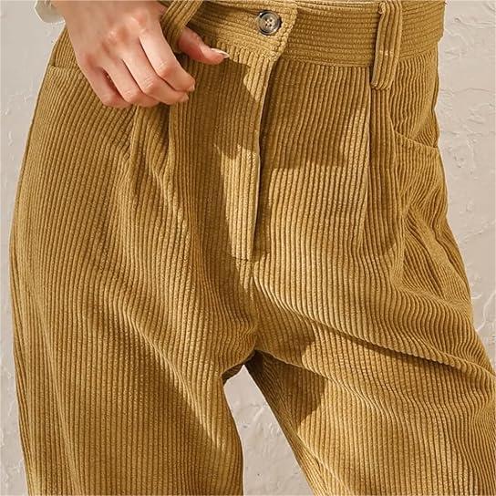 🔥 Seasonal Sale-50% OFF 🎁 Women's High Waist Casual Corduroy Straight Trousers 🌷