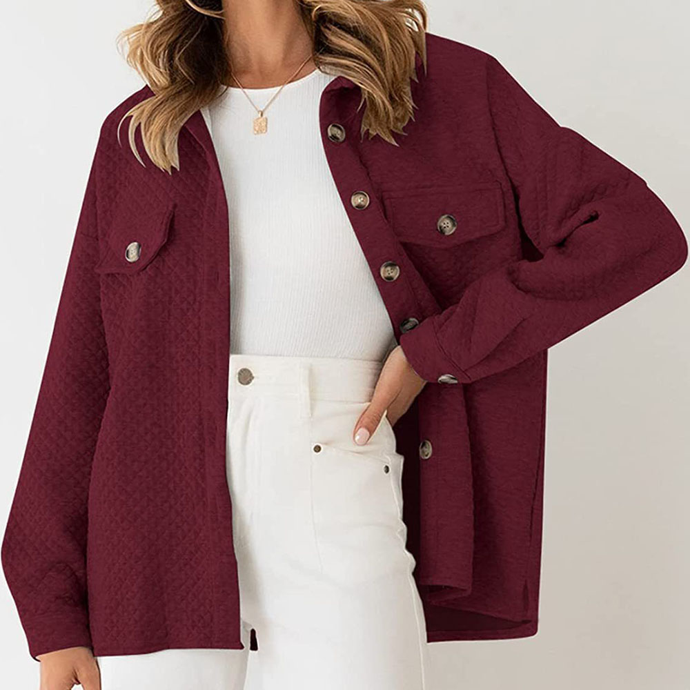 Lodowylabedz 2023 jesienno-zimowa nowa damska jednokolorowa diamentowa kieszonkowa lekka kurtka na co dzień