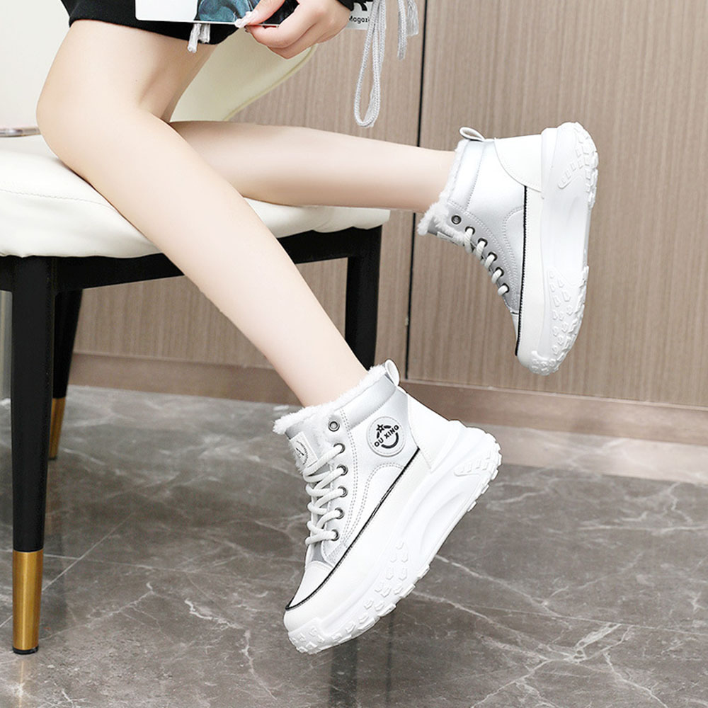 Lodowylabedz Damskie modne, antypoślizgowe, ciepłe tenisówki Pattysharan z grubą podeszwą