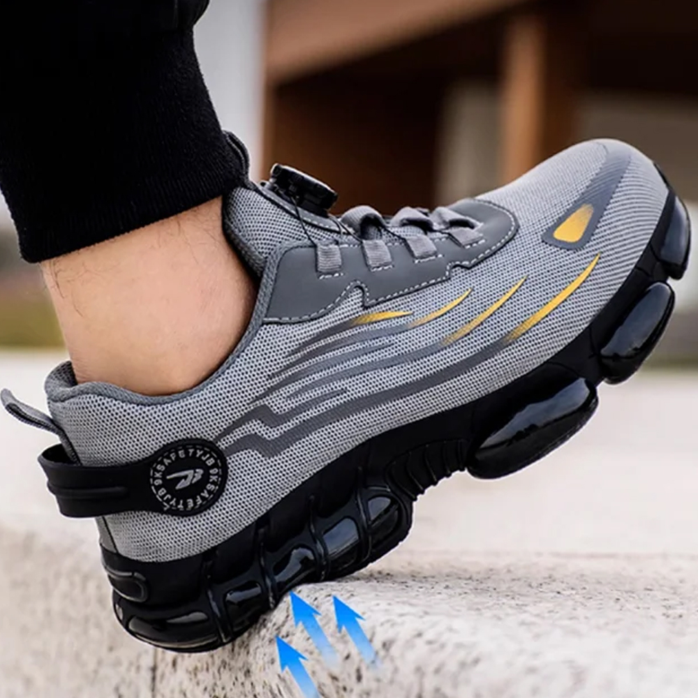 Shobous Men's Smash and Stab Resistant Work Safety Shoes