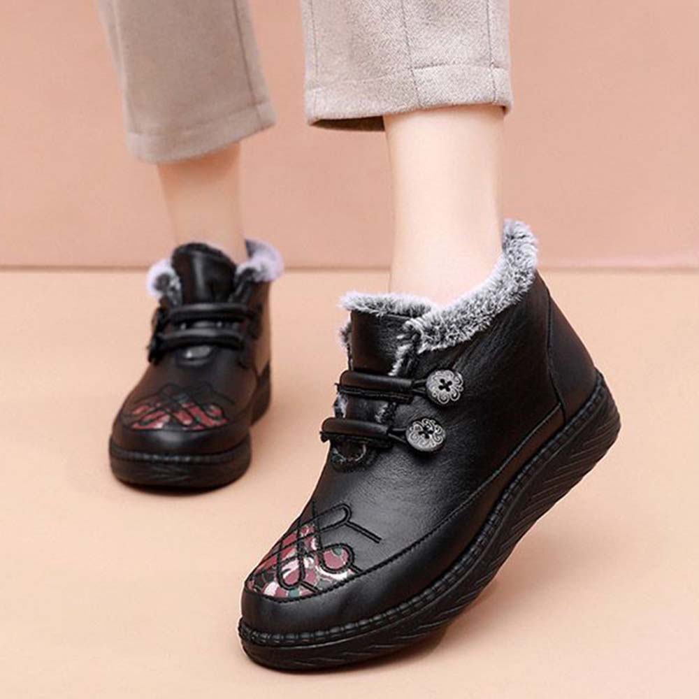 Lodowylabedz Damskie zimowe buty śniegowe Antypoślizgowe pluszowe ciepłe bawełniane buty