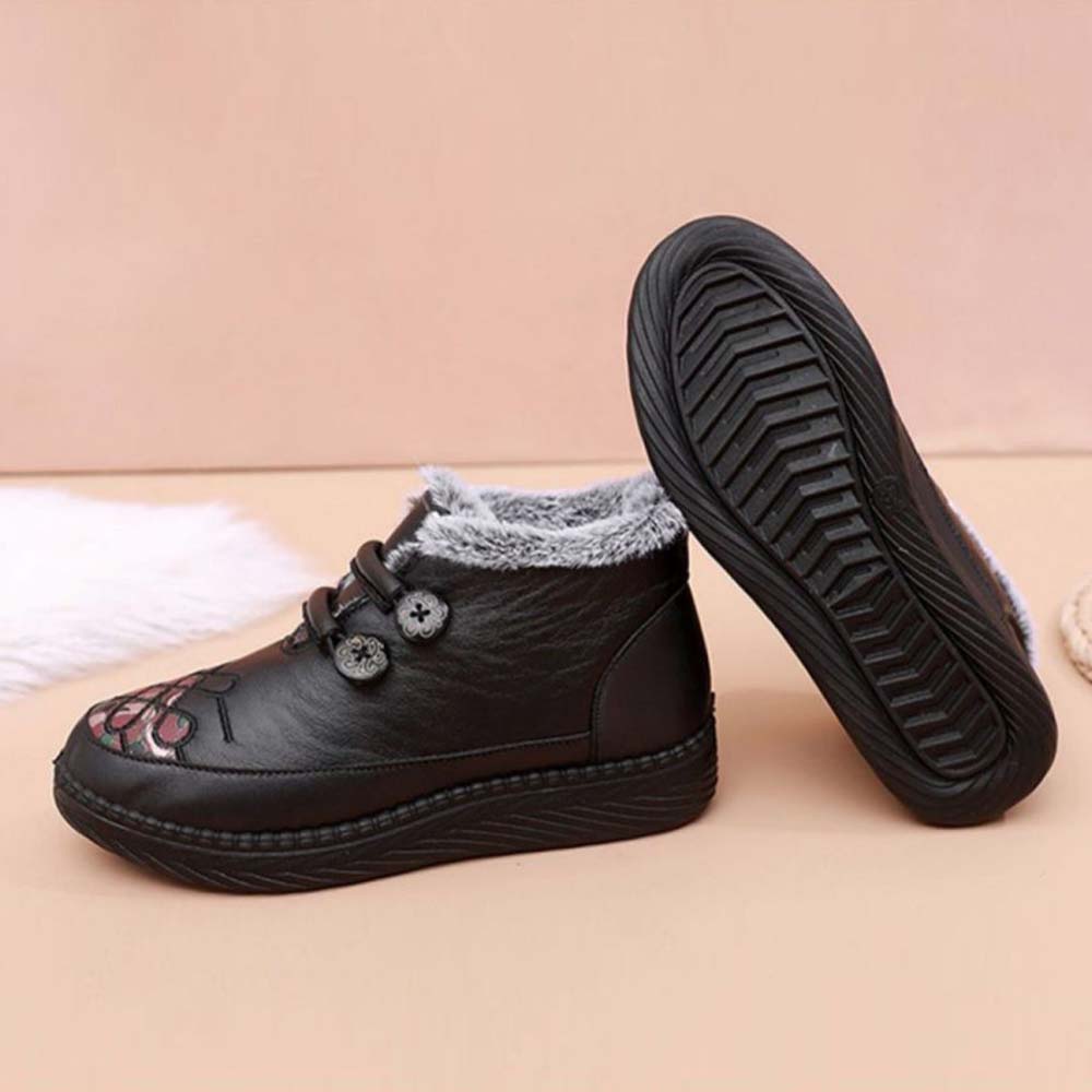 Lodowylabedz Damskie zimowe buty śniegowe Antypoślizgowe pluszowe ciepłe bawełniane buty