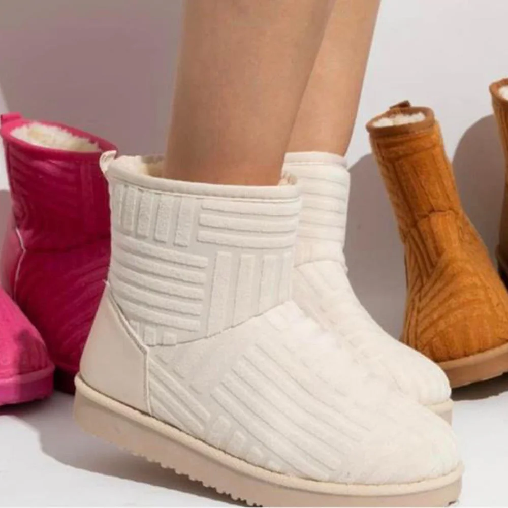 Lodowylabedz Nowe, jesienne i zimowe damskie śniegowce, polarowe, w jednolitym kolorze, o średniej grubości