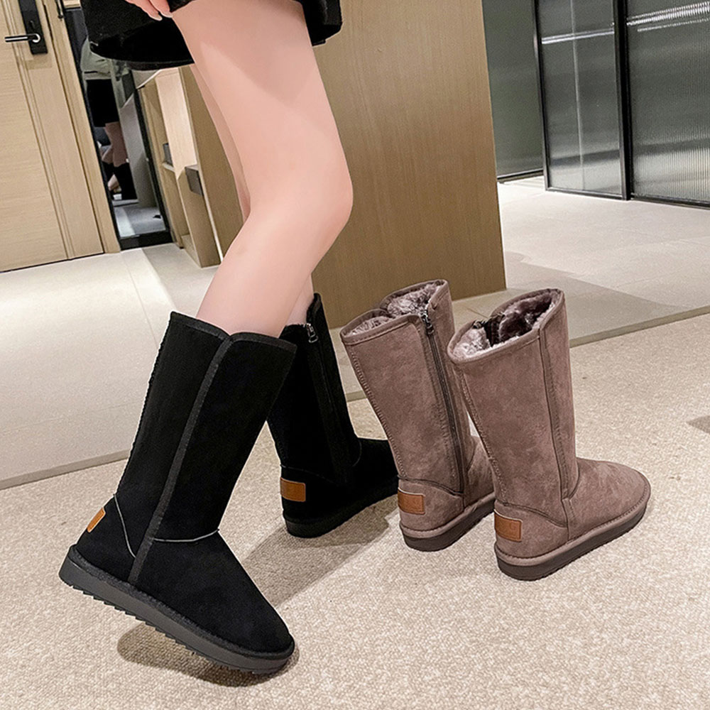 Lodowylabedz Stivali da neve alti con cerniera laterale e pile ispessito