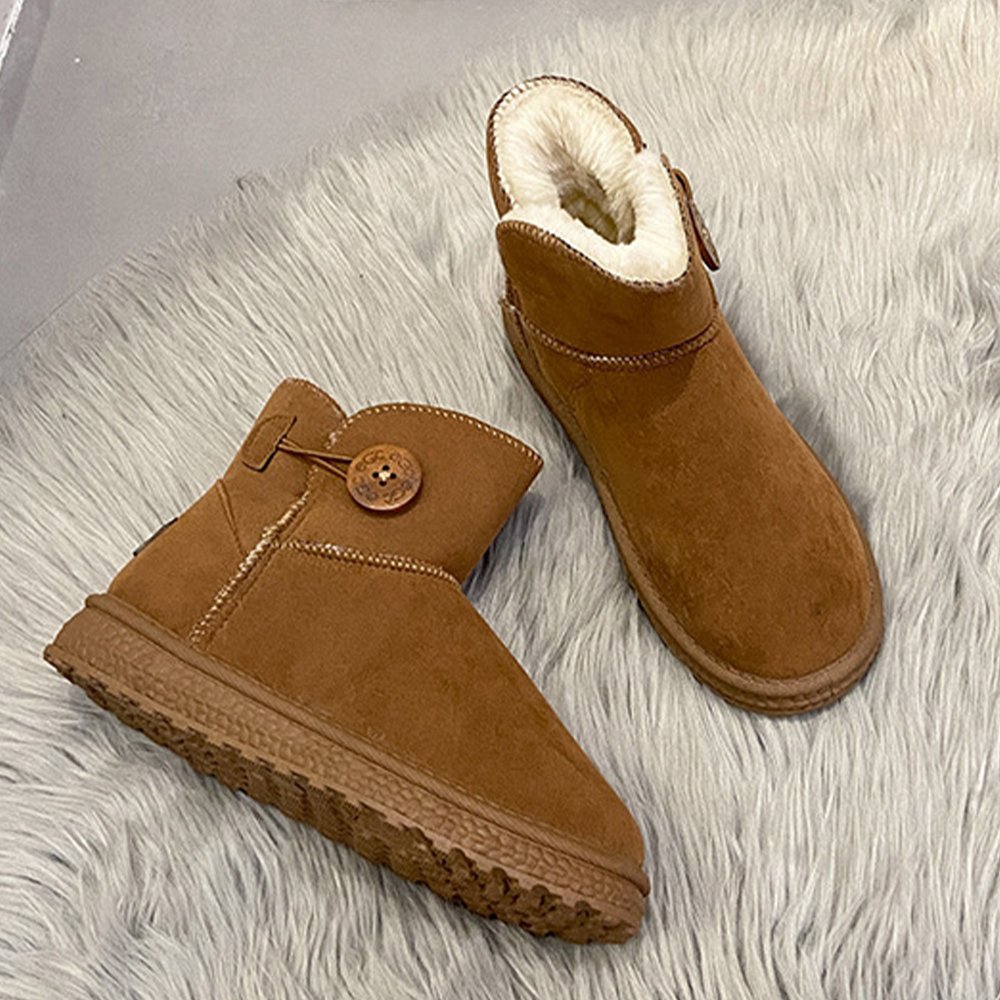 Nowe zimowe, ciepłe śniegowce damskie ze skóry bydlęcej