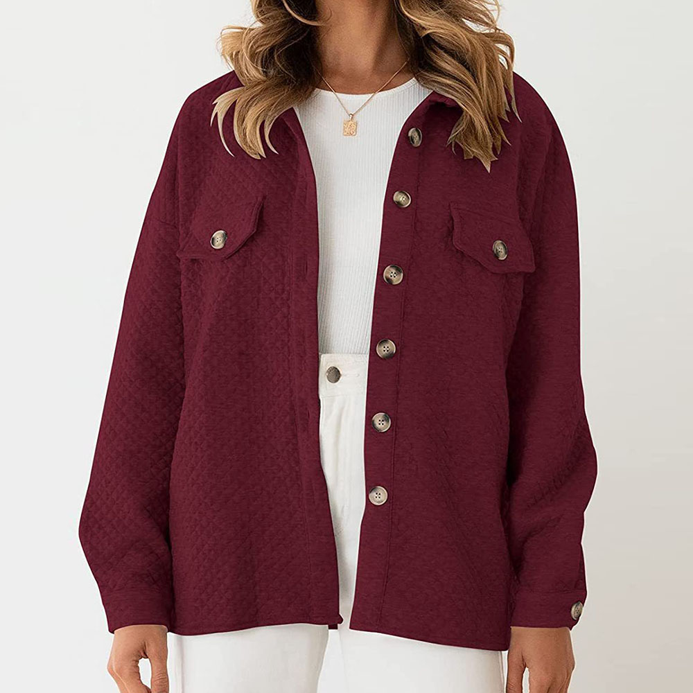 Lodowylabedz 2023 jesienno-zimowa nowa damska jednokolorowa diamentowa kieszonkowa lekka kurtka na co dzień