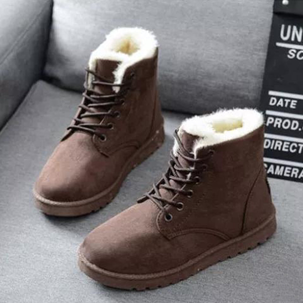 Glückbox™ Winter Schneestiefel Damen Stiefeletten warme Baumwollschuhe