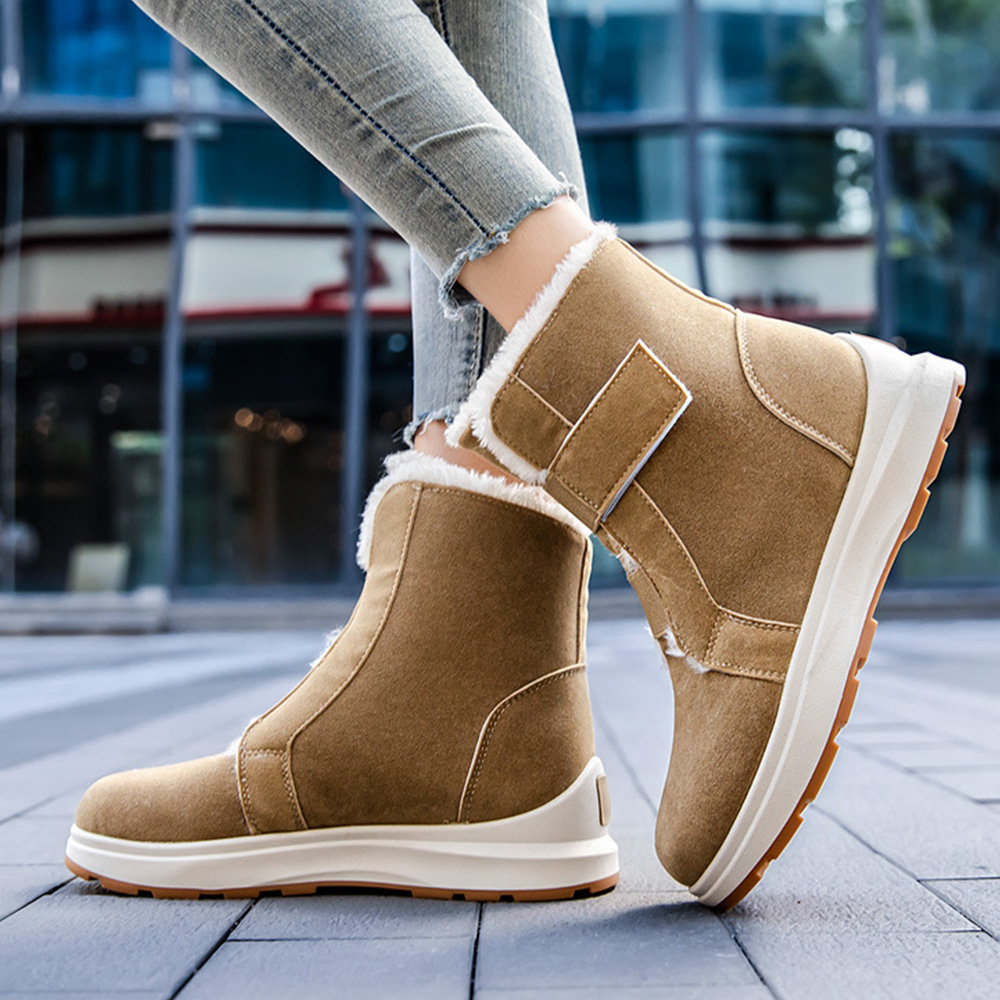 Lodowylabedz Modne, ciepłe botki zimowe. Damskie śniegowce na rzepy