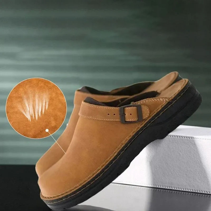 Prikkdans™ Menns store uformelle, store firkantede tå-loafers i skinn