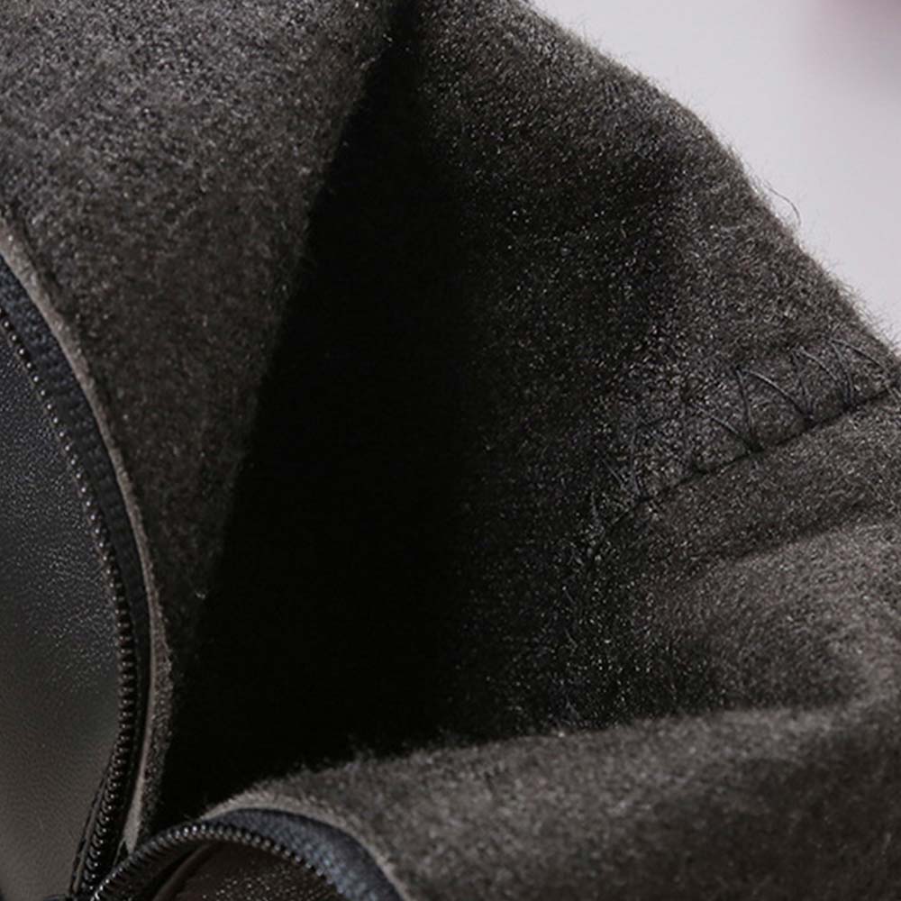 Lodowylabedz Czarne uniwersalne pluszowe botki damskie w stylu brytyjskim na jesień i zimę