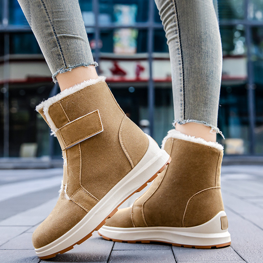 Lodowylabedz Modne, ciepłe botki zimowe. Damskie śniegowce na rzepy