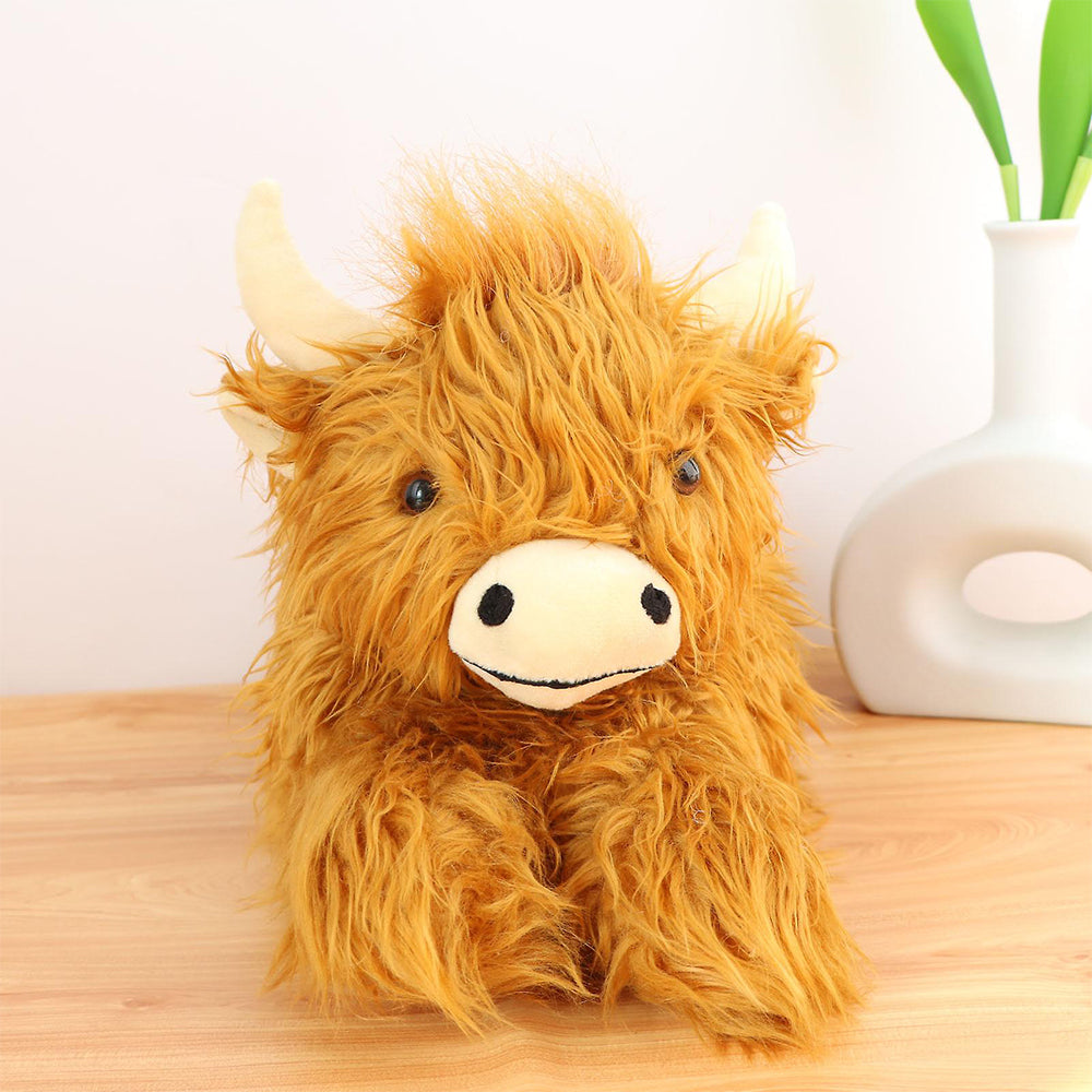 Gioiacombo™ Nowe, ciepłe i wygodne pluszowe kapcie w kształcie szkockiego jaka