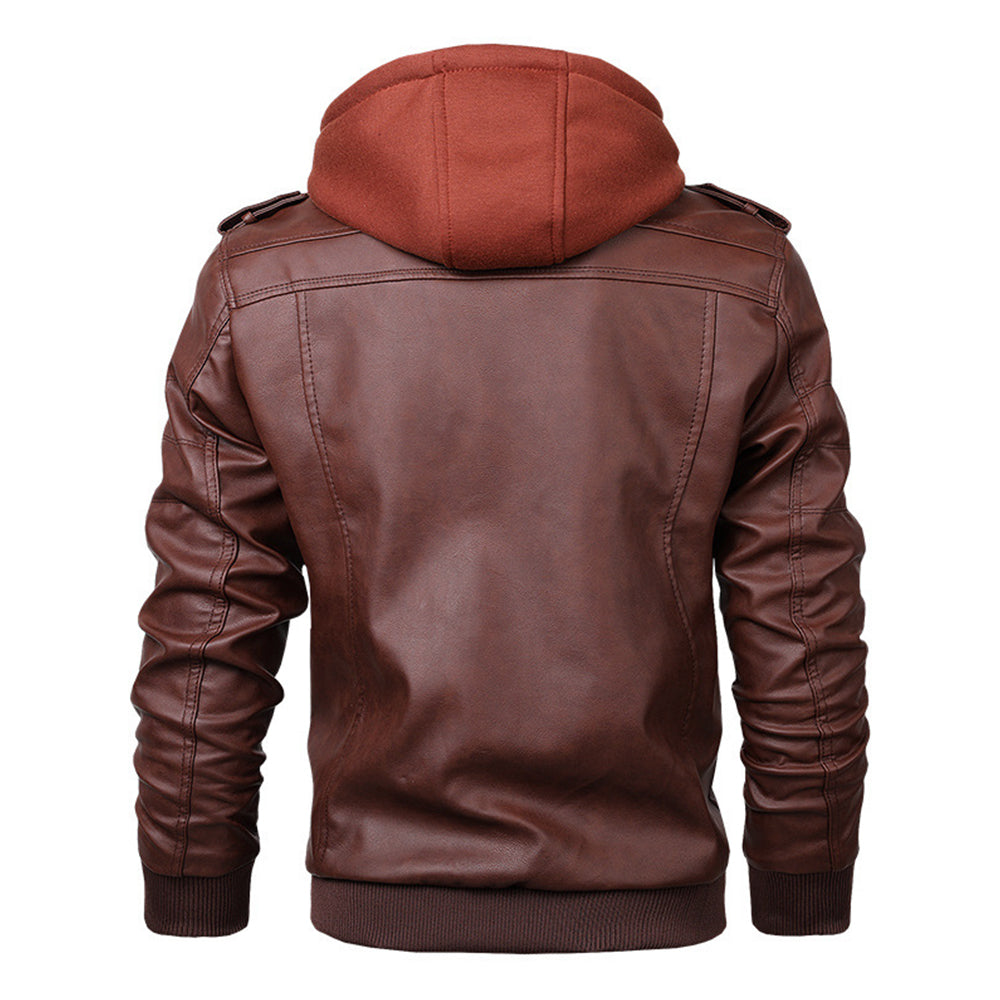 Lodowylabedz Męska zapinana na zamek polarowa kurtka cargo z wieloma kieszeniami