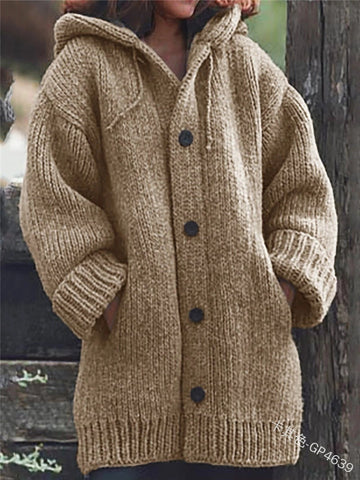 Thermal knitted hoodie