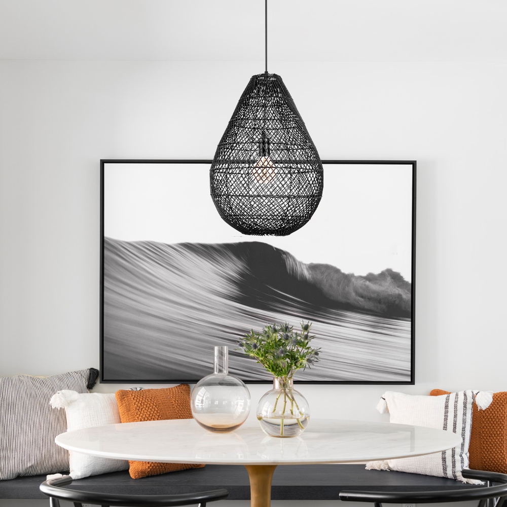 Modern Scandi Ceiling Fixture Kitchen Black Pendant Lighting