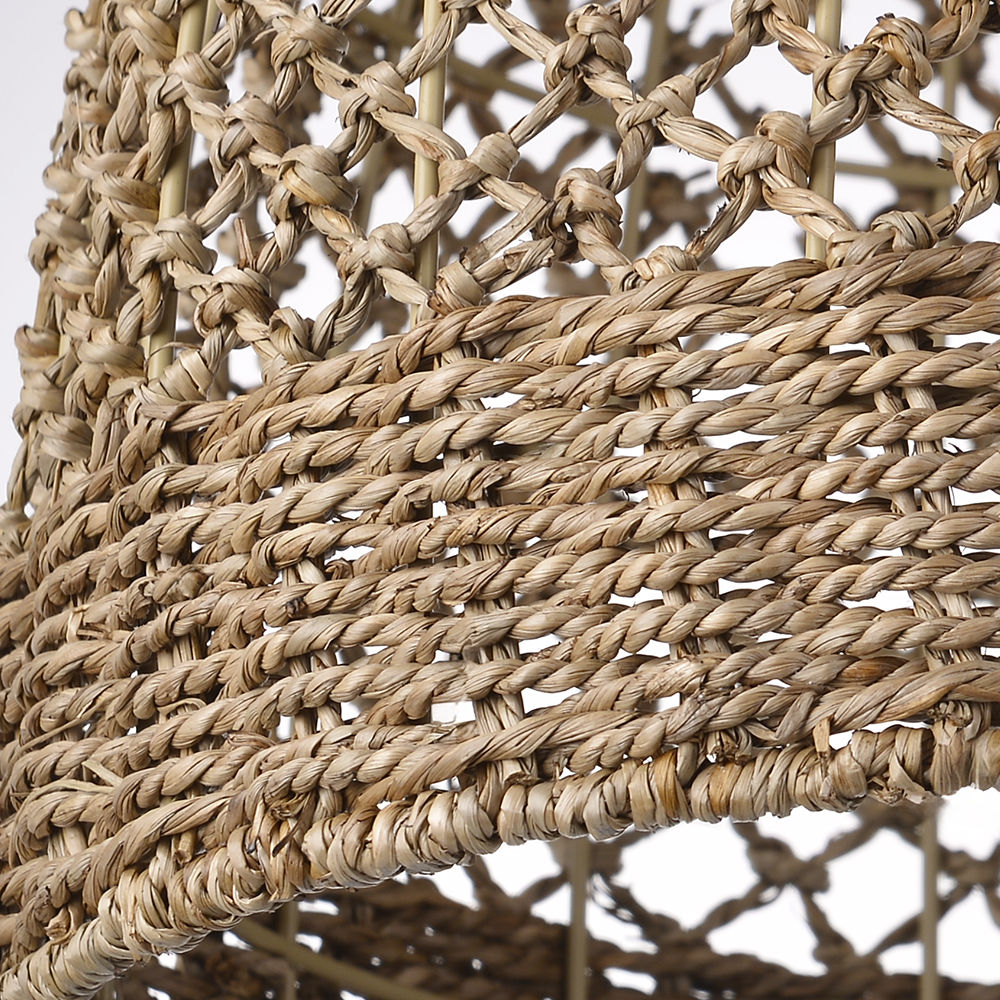 Dining Table Seagrass Chandelier Home Wabi-sabi Style Log Style Decorative Lamp