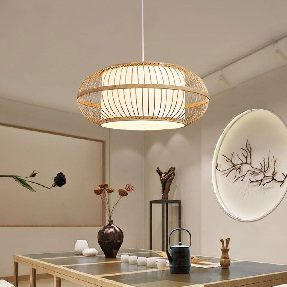 Artistic Bamboo Hanging Lamp Creative New Chinese Zen Restaurant Chandelier