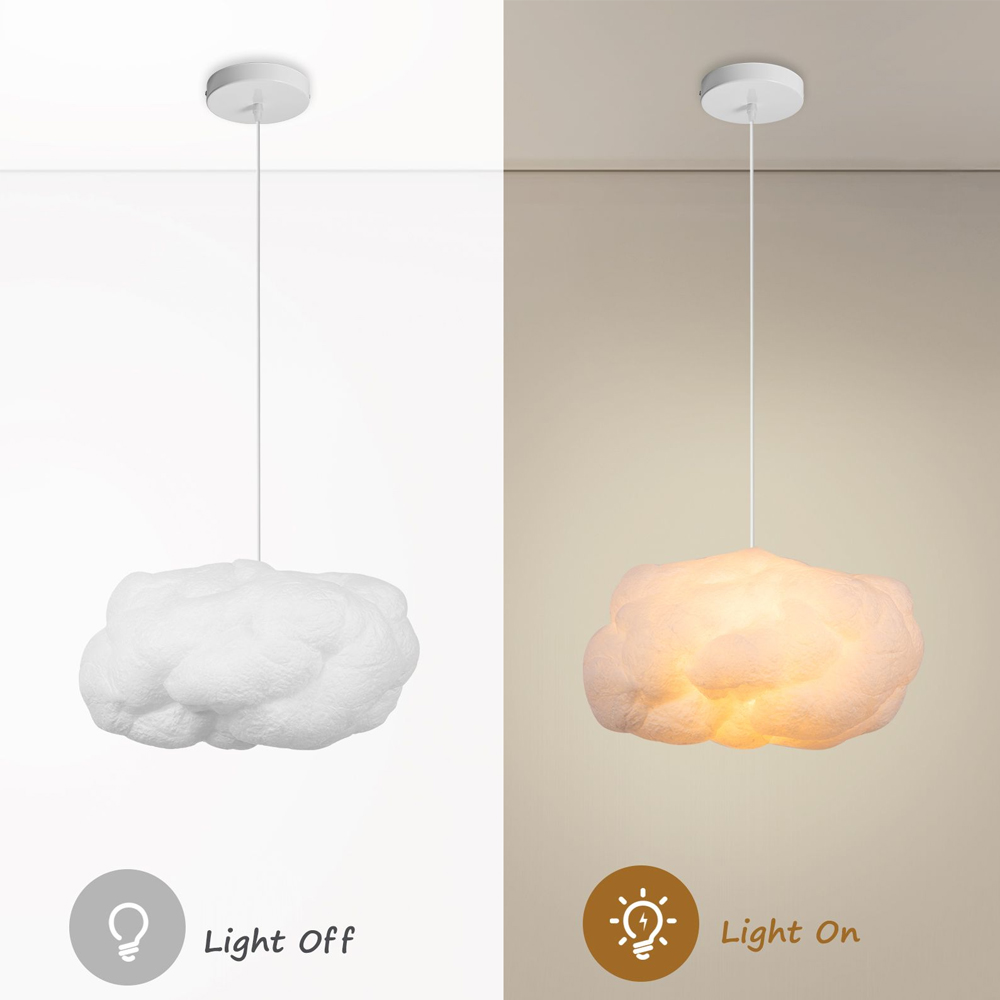 Modern White Cloud Chandelier Hanging Lamp Restaurant Home Decor Lighting