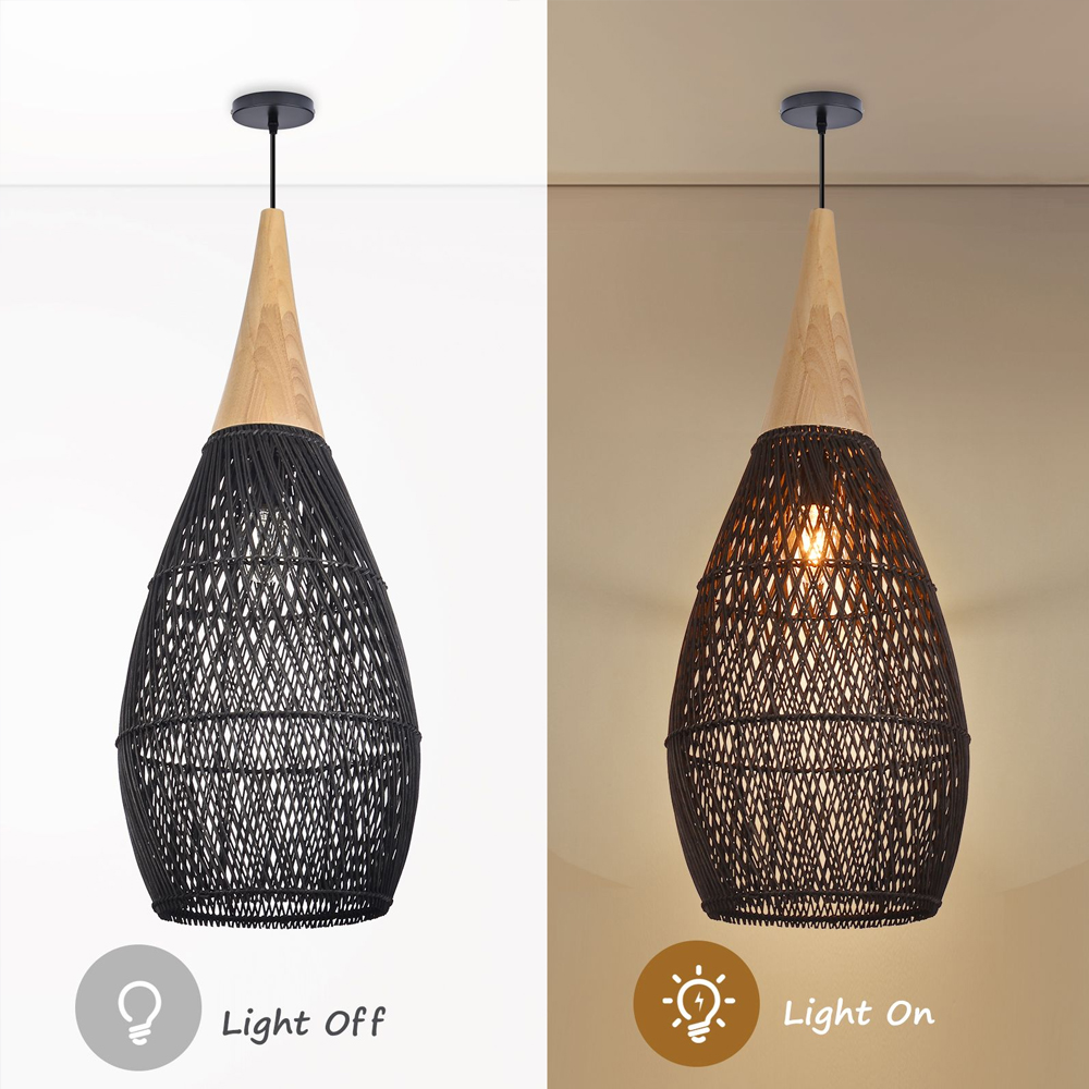 Beautiful Rattan Pendant Light Kitchen Restaurant Hanging Lights