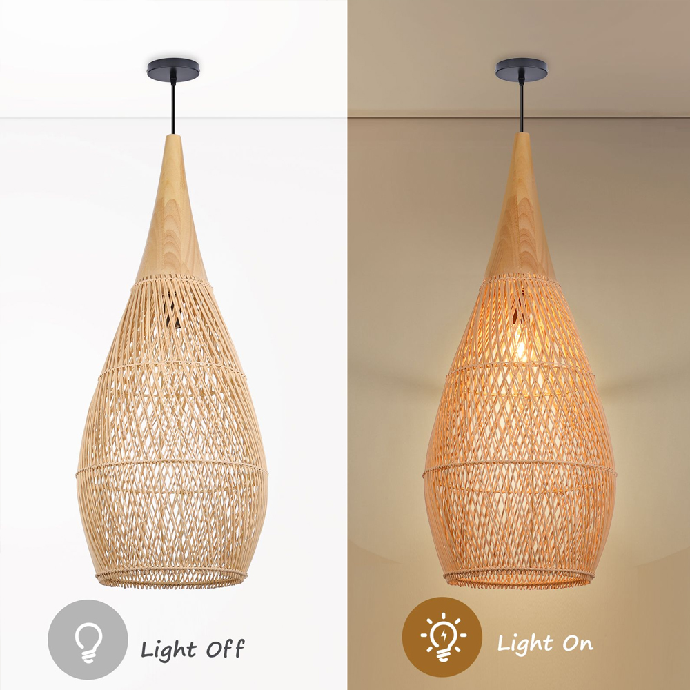 Beautiful Rattan Pendant Light Kitchen Restaurant Hanging Lights