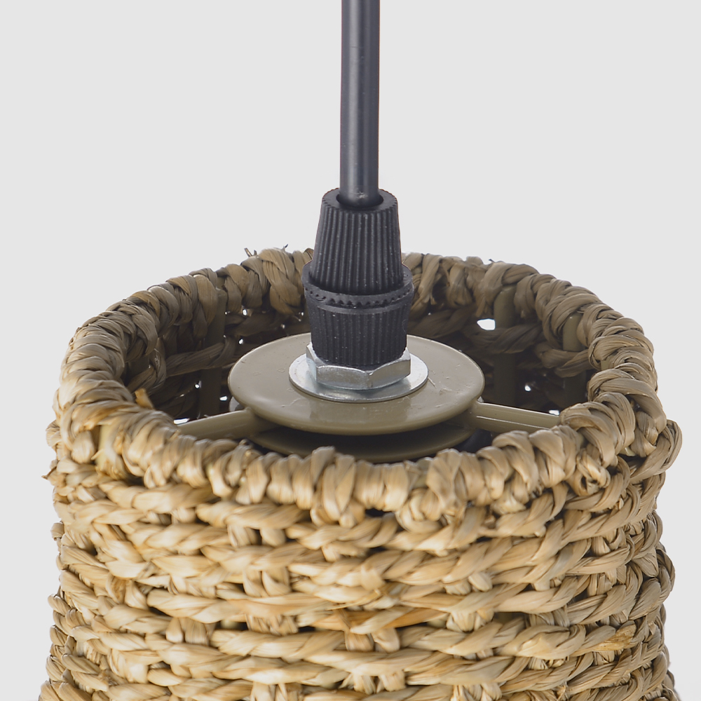 Farmhouse Seagrass Pendant Light Shade Kitchen Hanging Lamp