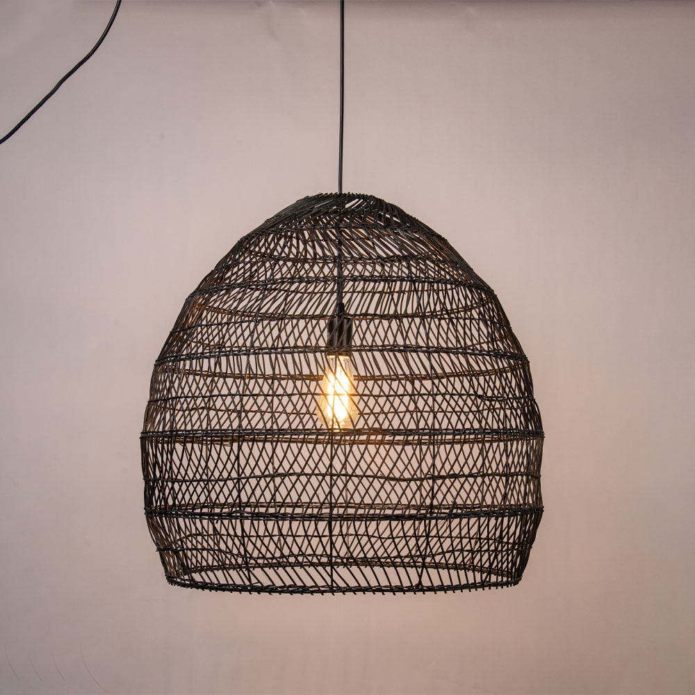 Boho Kitchen Island Lighting DIY Natural Rattan Chandelier Lamp Shades