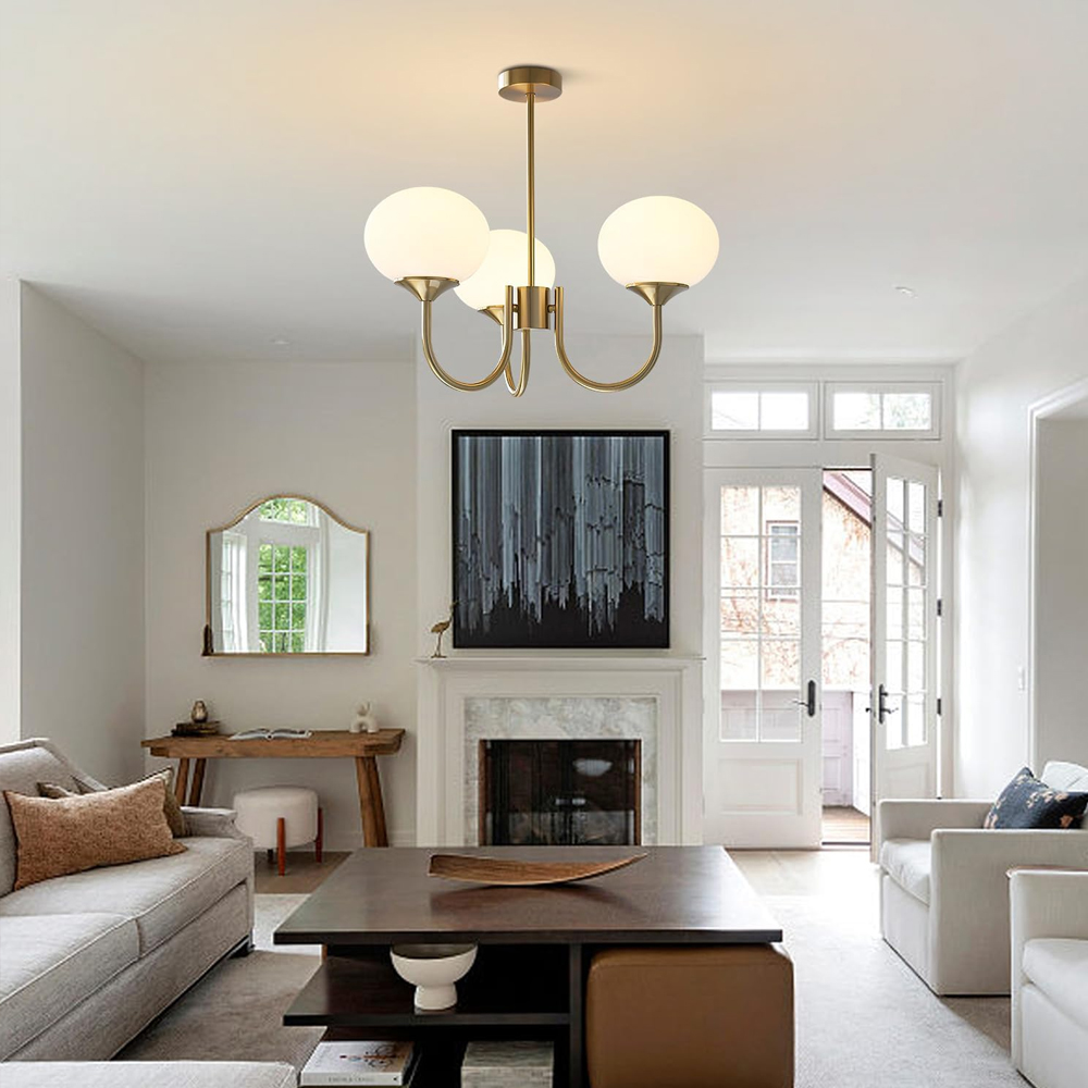 French Home Decor Glass Hanging Lamp Pink Bubble Chandeliers
