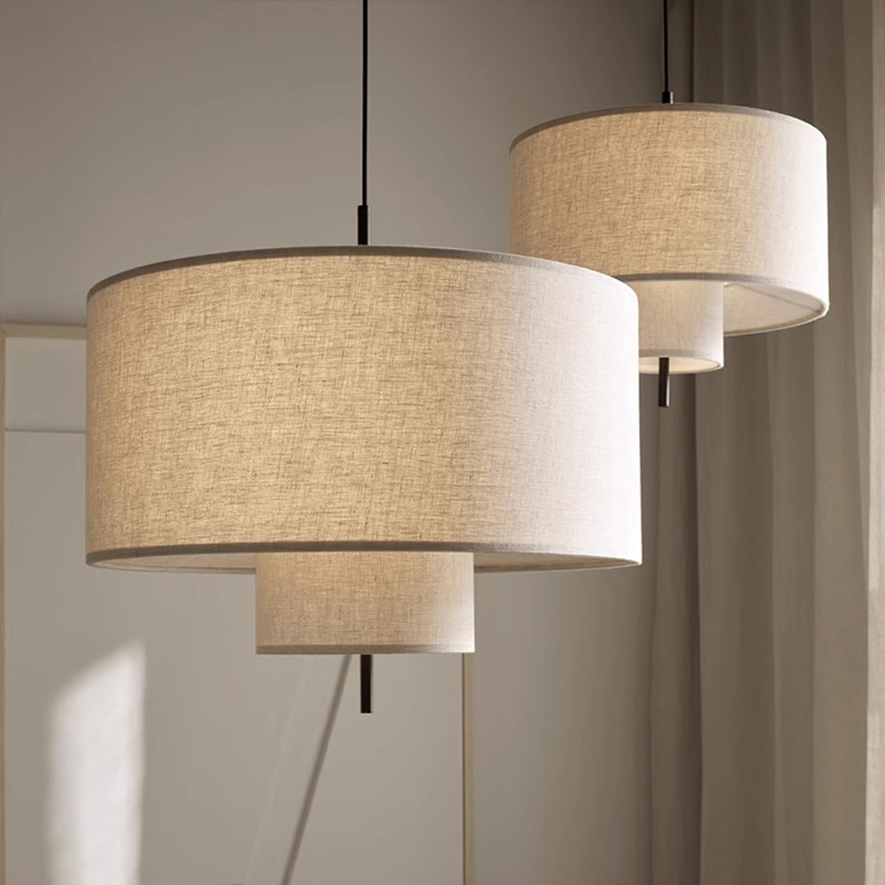 Wabi-sabi Style Nordic Fabric Chandelier Living Room Decorative Lamp