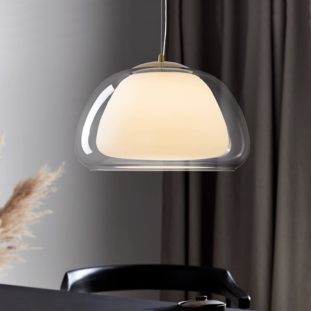 Danish Creative Cream Style Glass Pendant Light Simple Aisle Cafe Decorative Lamp