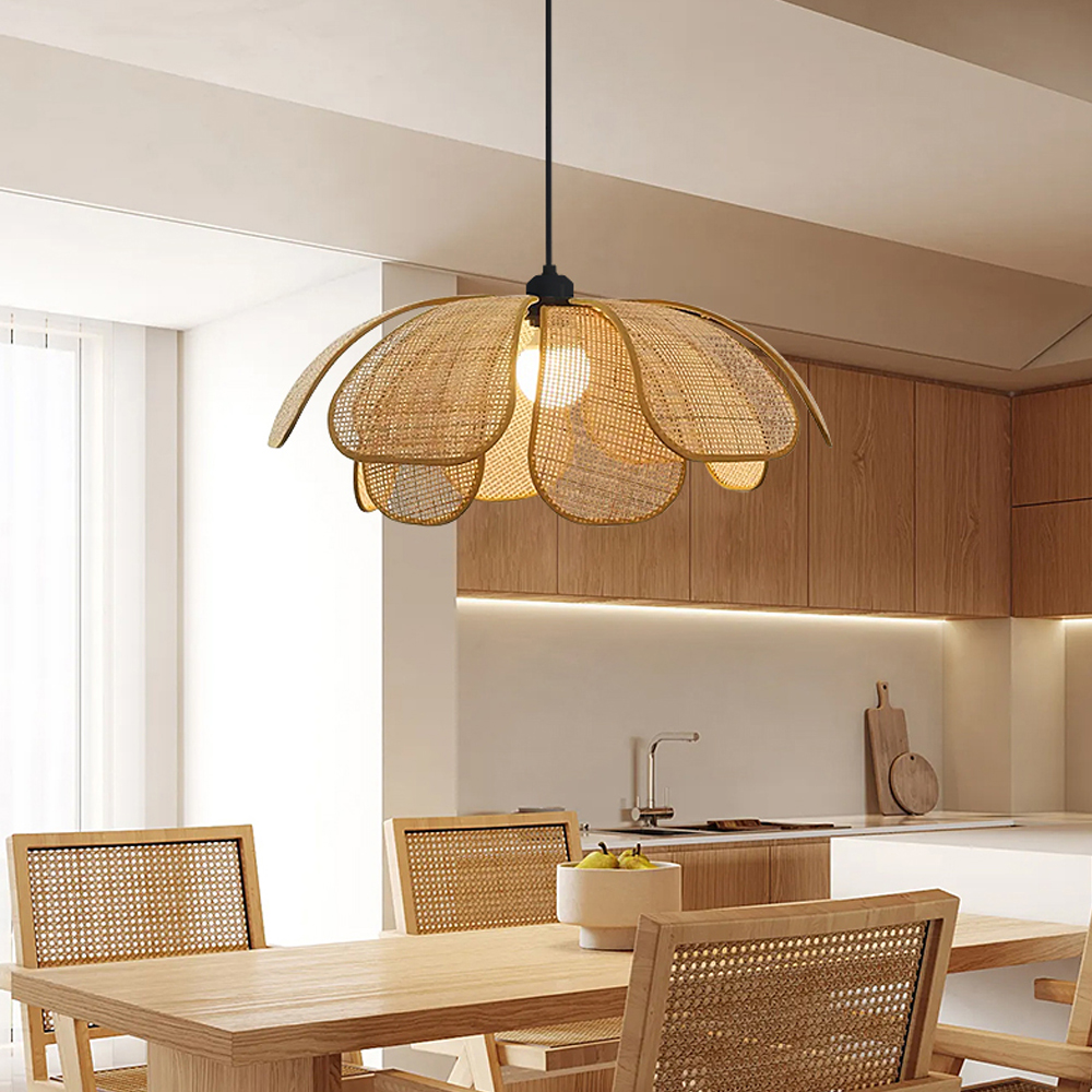 Japanese Petal Chandelier Wabi-sabi Style Dining Room Balcony Decorative Lamps