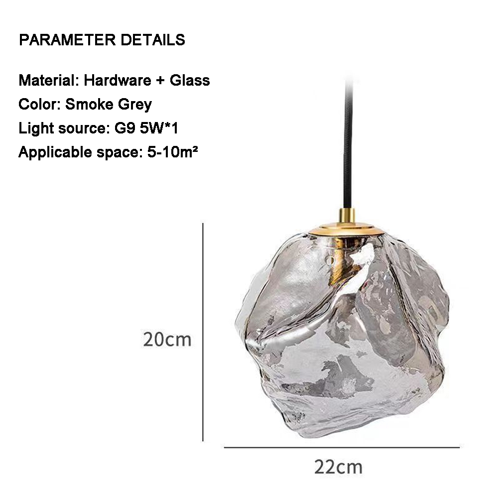 Minimalist Art Lava Glass Pendant Light Creative Restaurant Hanging Lamp