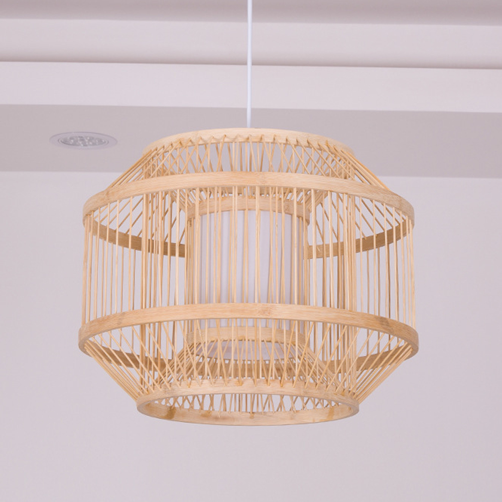 Japanese Restaurant Bamboo Chandelier Casual Tatami Pendant Lamp for Living Room
