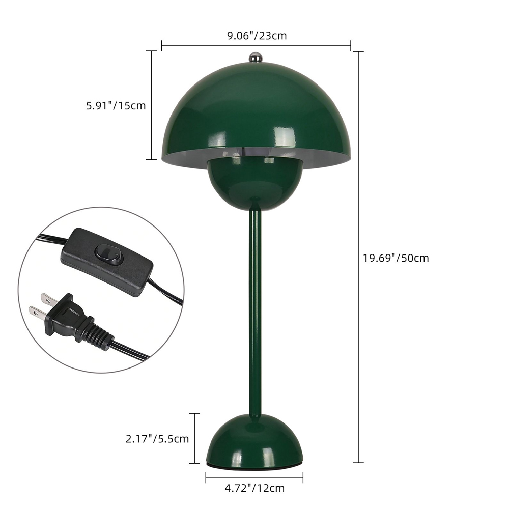 Danish Retro Flower Bud Table Lamp Nordic Style Plug In Bedroom Bedside Lighting