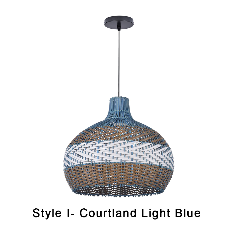 Simply White Rattan Pendant Light
