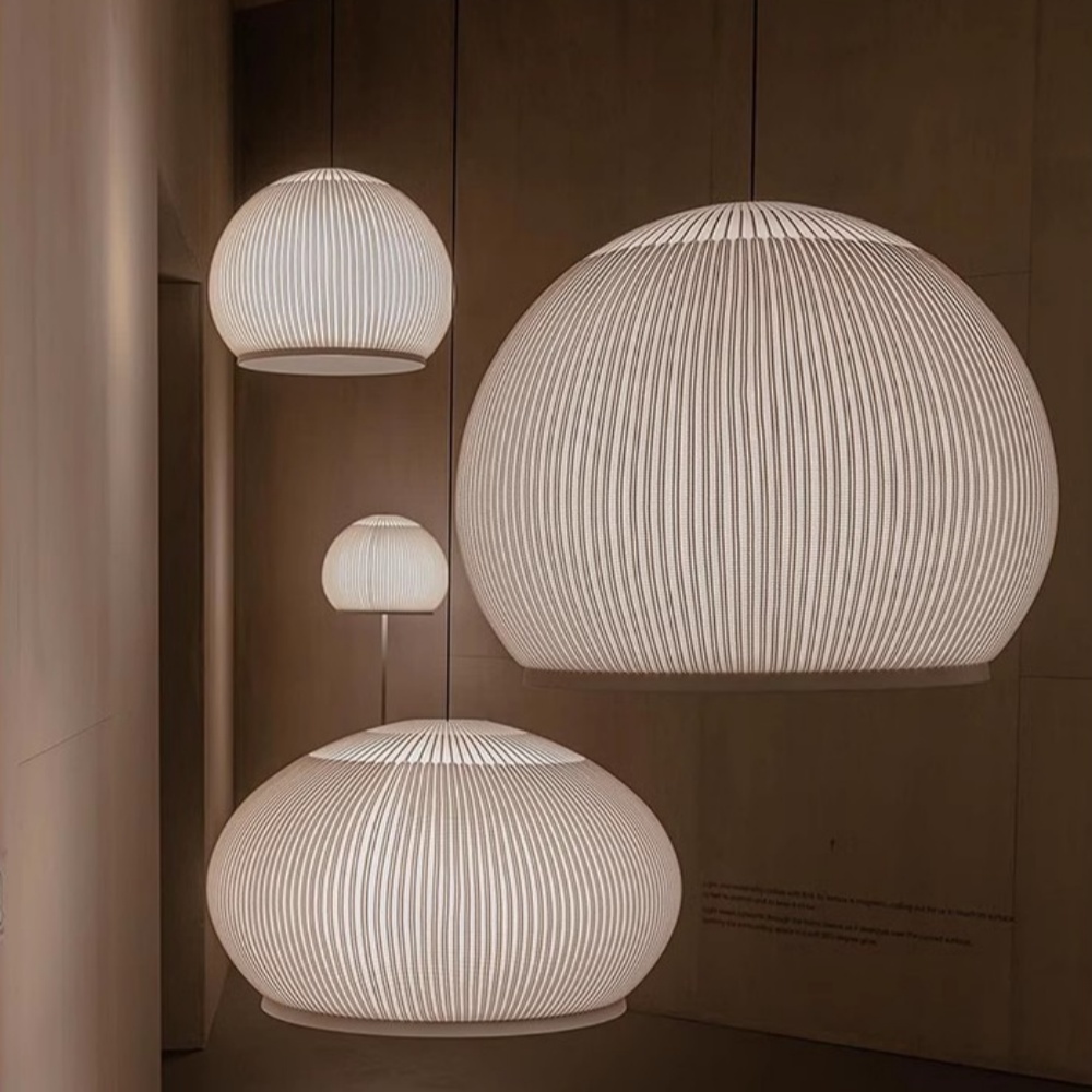 Modern Simple Fabric Woven Pendant Light Dining Room Lampshade