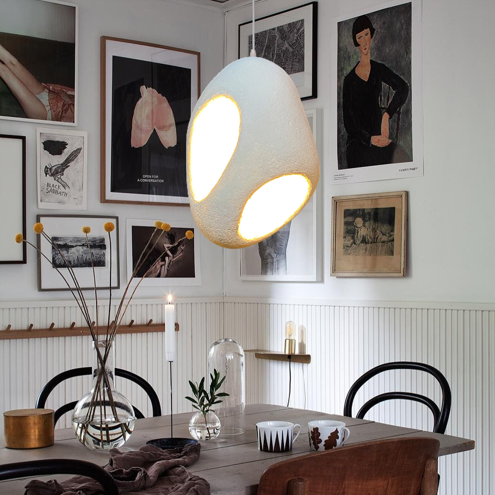 Minimalist Wabi-sabi Pendant Lights Loft Decor Hollow Design Hanging Lamp Fixture