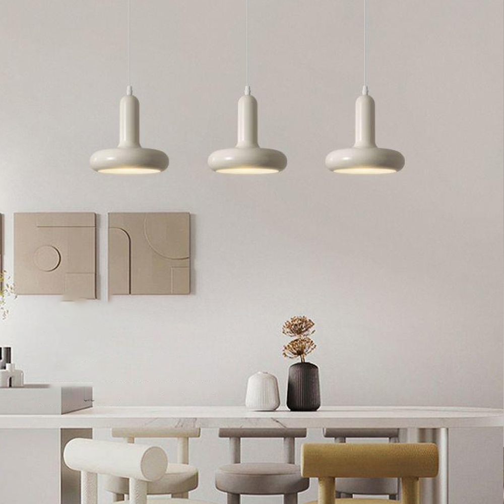 Bauhaus Restaurant Chandelier Nordic Medieval Designer Three-head Dining Table Metal Pendant Lights