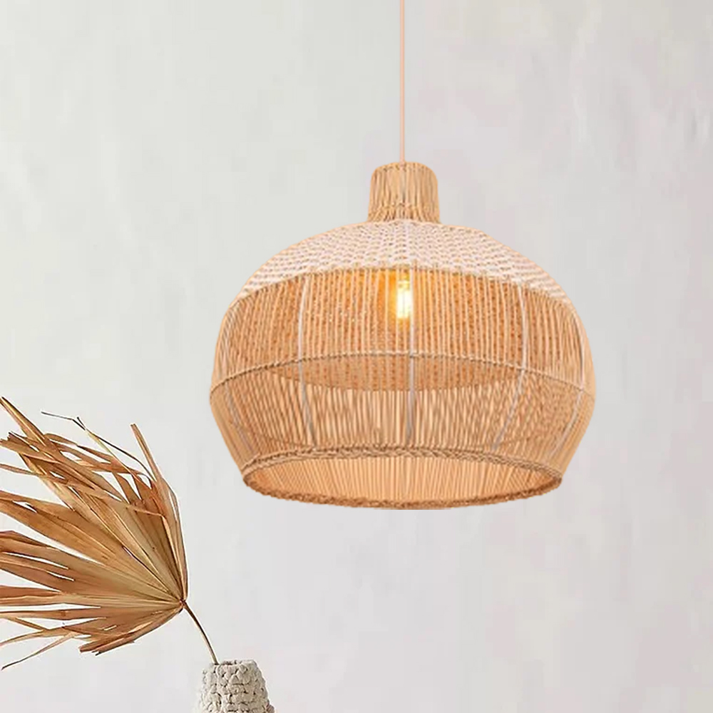 Handwoven Rattan Kitchen Island Pendant Lighting